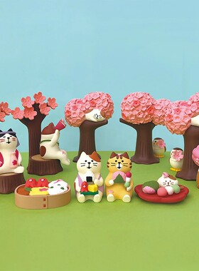 春天赏樱野餐秋游摆件DECOLE