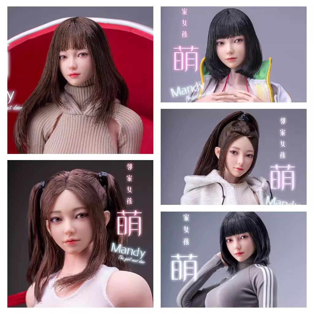 现货 i8toys小萌 1/6可动眼女兵人头雕 I8-H004 Mandy ABCDE5款-图0