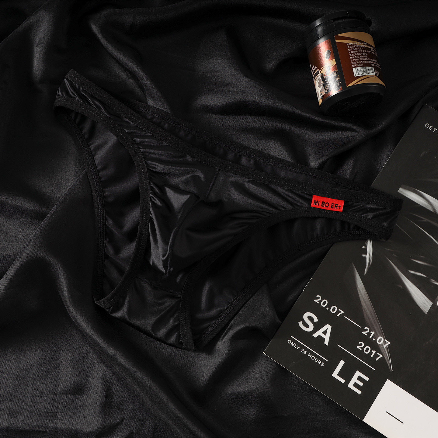 迷勃尔男士三角内裤男生冰丝缎面性感轻奢感男款小三角裤透气低腰,淘宝优惠券,粉丝福利购,淘宝优惠卷