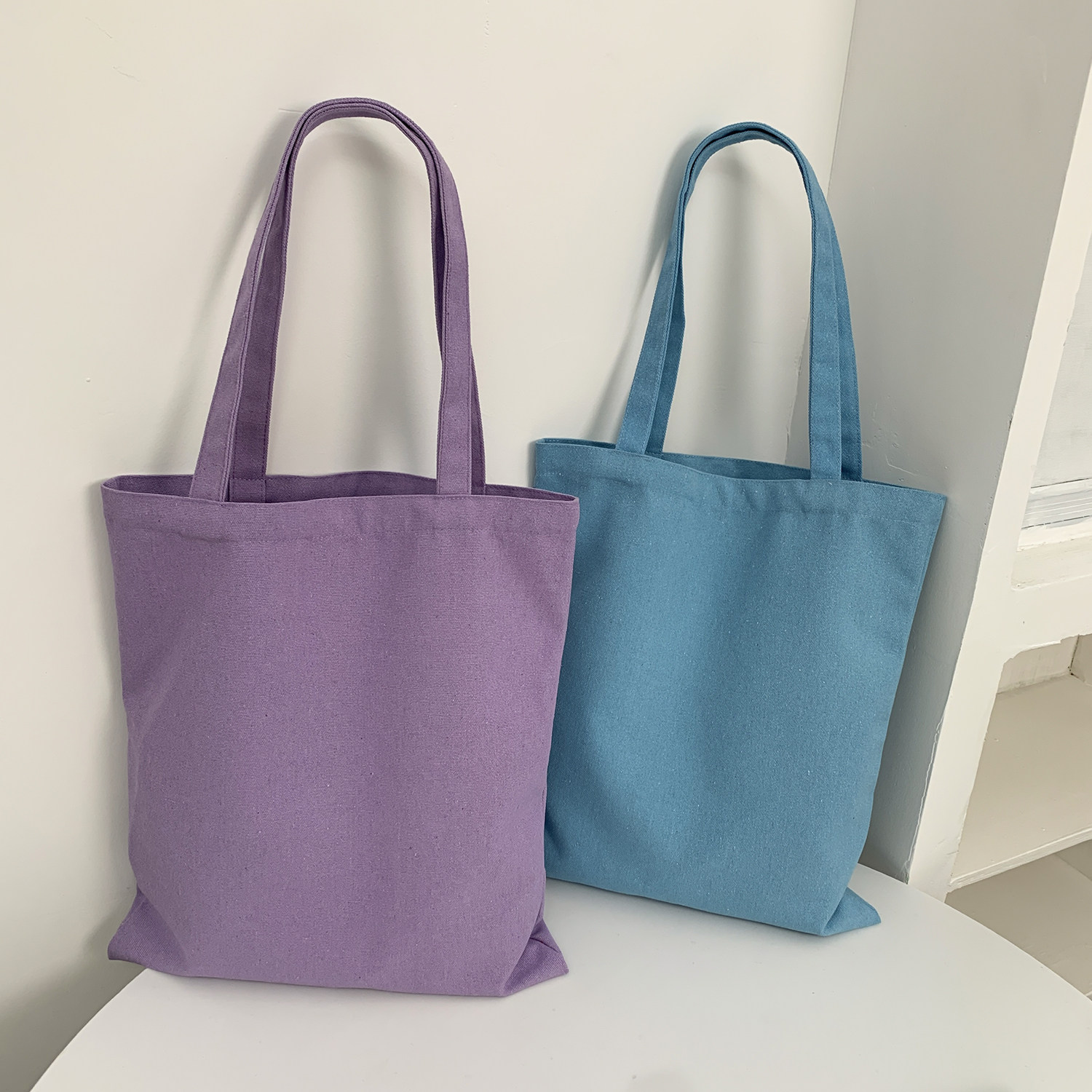 空白纯色帆布袋定做女单肩大容量托特包彩色帆布袋定制logo图案,淘宝优惠券,粉丝福利购,淘宝优惠卷