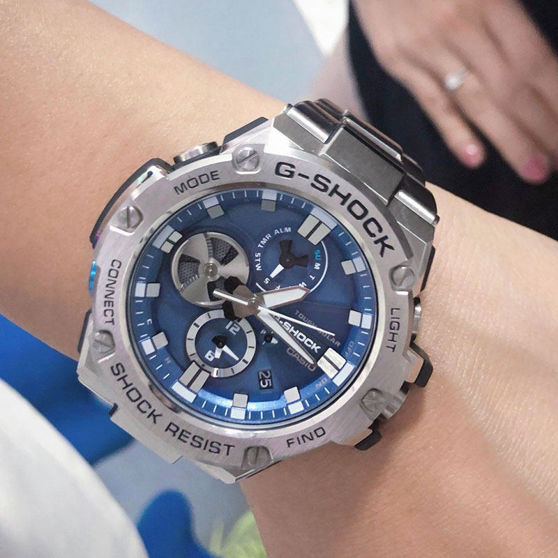 卡西欧手表男G-SHOCK太阳能蓝牙表GST-B100D-2A/X/GA/GC-1A B500D_虎窝淘