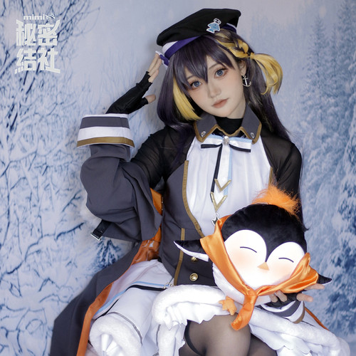 彩虹社VTuber 虚拟主播cos服 Petra小企鹅冬装 cosplay套装定制女 - 图0