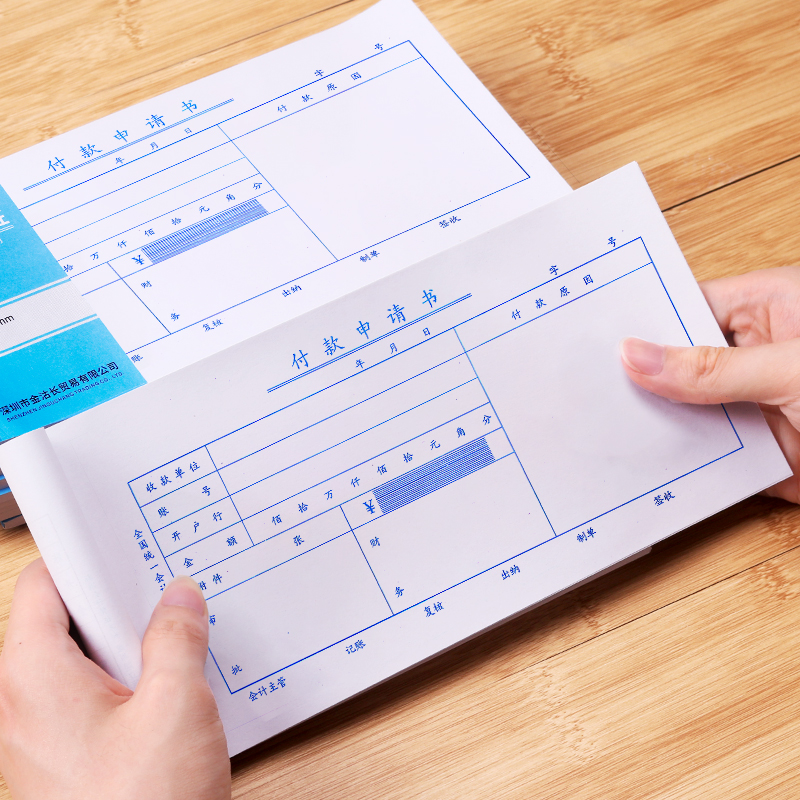 10本装付款申请单付款凭证单申请书费用审批单通用财务会计用品付款单单联一联用款申请 - 图0
