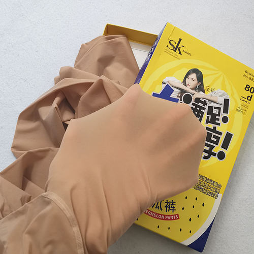 SK8821加肥大码西瓜裆连裤袜 春秋薄80D肉色防勾丝性感富姐打底袜 - 图0