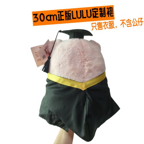LULU猪公仔专用定制毕业袍娃娃学士服博士硕士服娃衣大学毕业礼物 - 图3