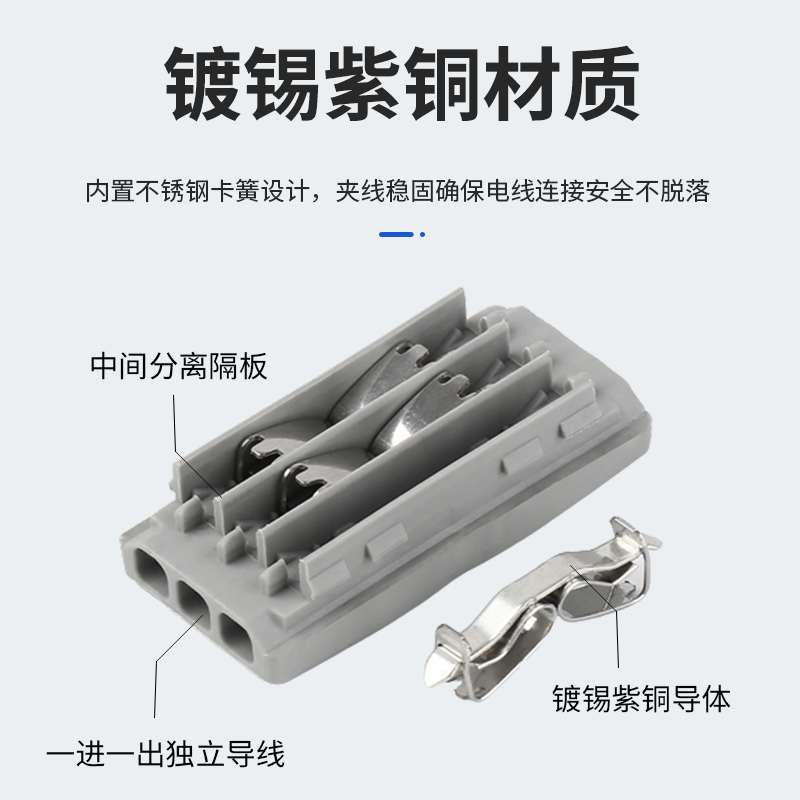 电线连接器插拔式万能快速接头导线对接对插夹子按压式接线端子排