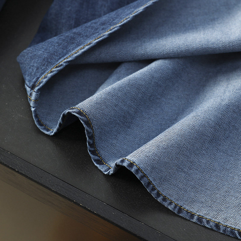 华子家 老钱风复古小马刺绣纯棉长袖牛仔衬衫女秋季休闲外套44148