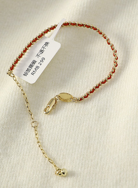 本命年手工编织红色手绳手链礼物