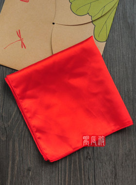 仿真丝绸中式跳舞蹈道具logo手帕