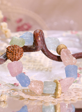 天然彩摩根随行水晶菩提子手链首饰女掌柜原创设计款手串情侣送礼