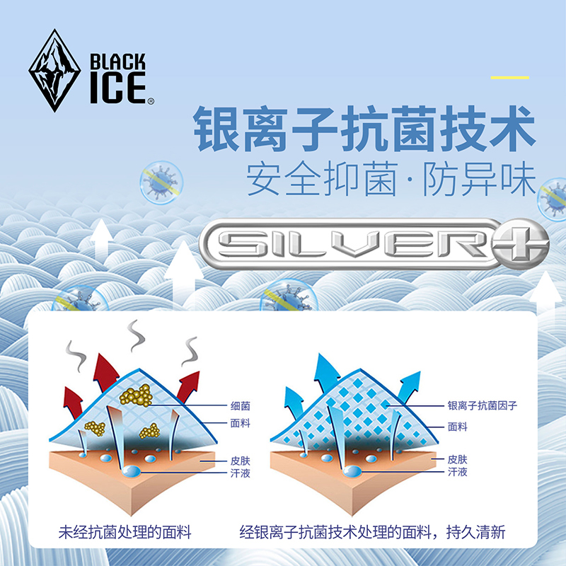 黑冰运动T恤女春夏季薄款透气跑步短袖百搭修身抗菌亲肤圆领3351 - 图3