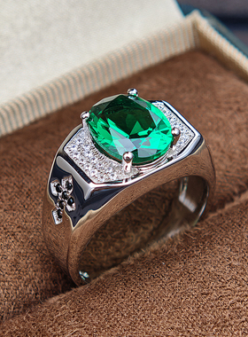 纯银个性戒指男镀金高级潮流