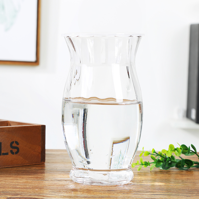 创意大号透明玻璃欧式花瓶 桌面水培绿萝观音竹花瓶鱼缸容器摆件