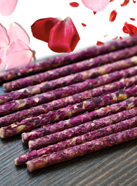 手作香阿根廷线香玫瑰桂花花瓣香檀香薰衣草茉莉花线香12支/盒
