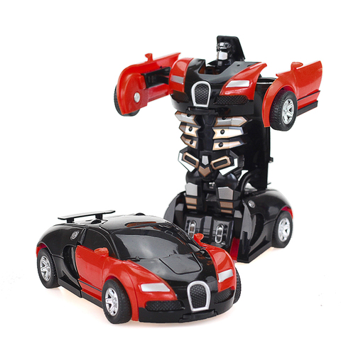 特价变形玩具金刚5 儿童男孩大黄蜂一键惯性撞击PK小汽车机器人