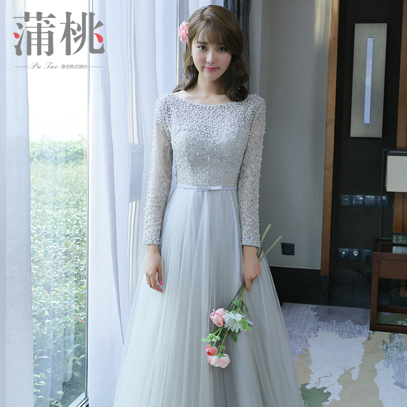 2016 New Winter Bridesmaid Dress Long Section Of The Banquet 2016 New Winter Bridesmaid Dress Long Section Of The Banquet Evening Dresses Sister Group Was Thin Slim Skirt In