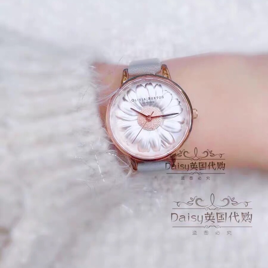 520礼物OliviaBurton正品英国代购3D小雏菊花清新百搭女手表ob - 图0