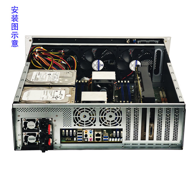 3u chassis 360 water-cooled eatx board redundant dual power supply
