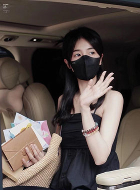 赵露思同款正品精致白兔毛水晶手串女海蓝宝饰品礼物