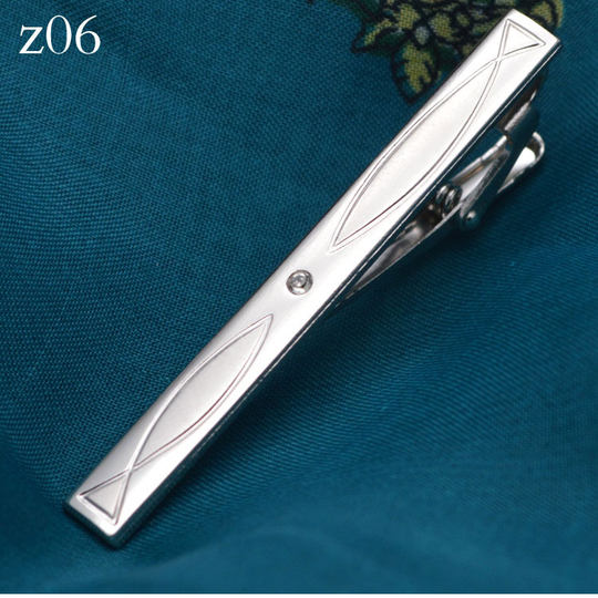 Tie clip for men's professional security men's simple British style accessories men's business formal wear metal silver clip accessories