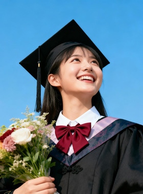 学士服领结酒红色免打蝴蝶结jk
