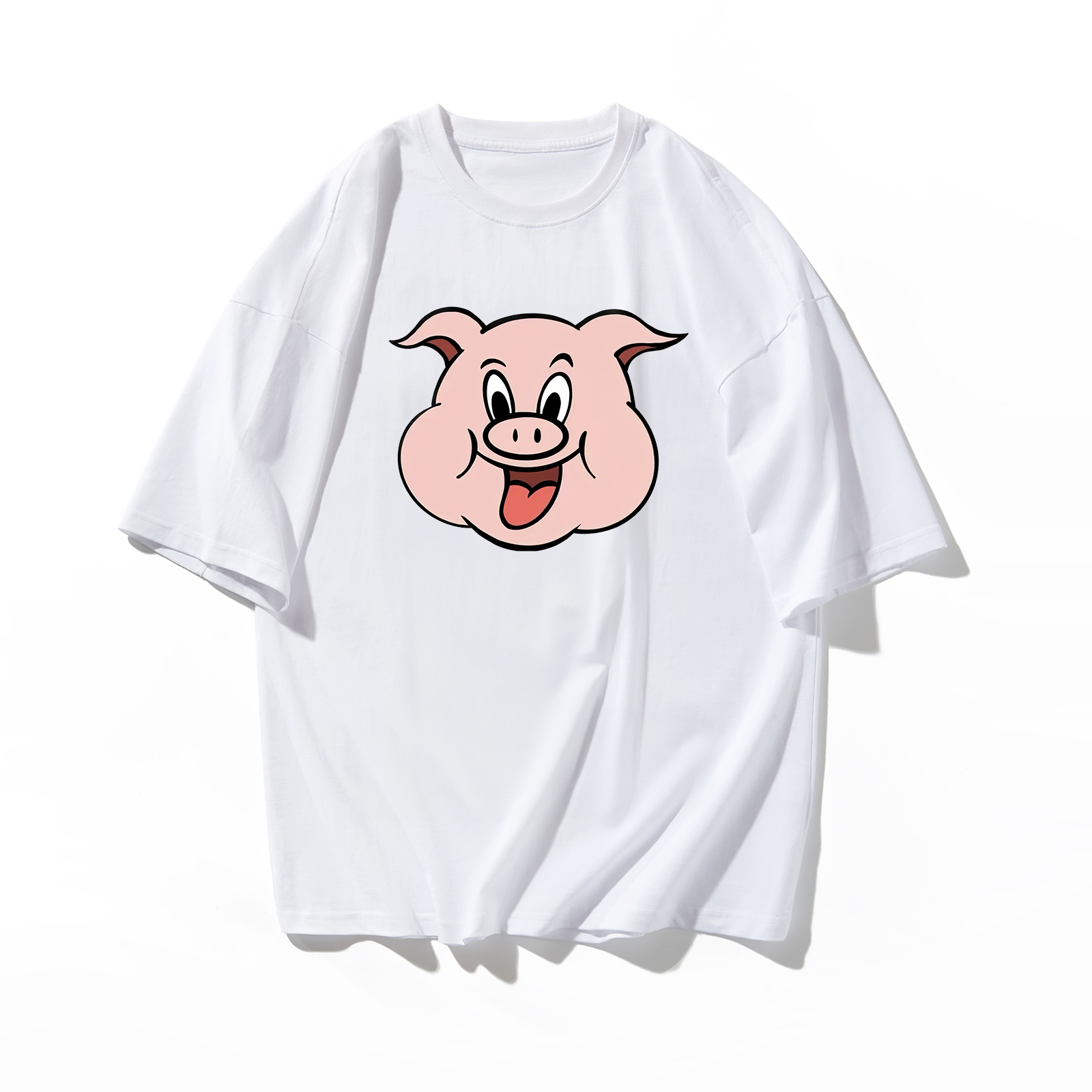 周处除三害陈桂林新造的人尊者T恤数码直喷可来图定制粉色小猪 - 图1