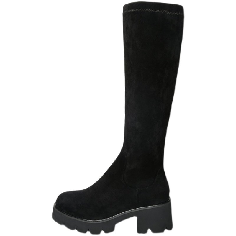 长筒靴女粗腿小个子长靴女不过膝粗跟大码大筒围女靴瘦瘦弹力靴女,淘宝优惠券,粉丝福利购,淘宝优惠卷