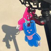 Original Design Mirror Zoo Cocoa Rabbit Riding Reflective Bike Bag Pendant Accessories Accessories Safety Caution