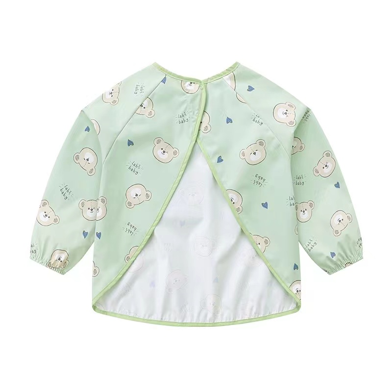 Waterproof and dirt-proof children's bib with clothes worn inside out