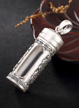 空心可打开装东西透明纯银嘎乌盒