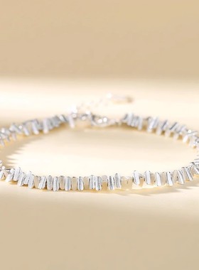 2025新款纯银s999碎银几两碎银子手链女小众设计送女友情人节礼物