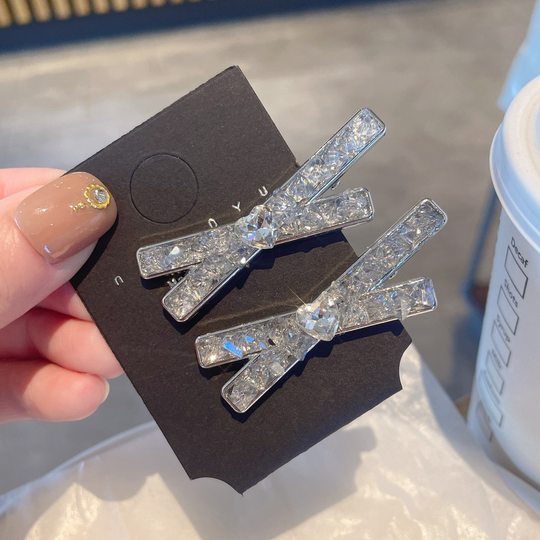 Haarclip weibliche Stirn-Seite Pony BRAUBT BRAKTE HAHRE EINEINE CLIP Internet Promi Pearl Entenbill Clip Head Top Clip Haarkarte