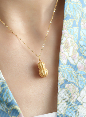 好事发生项链白玉s925纯银吊坠女