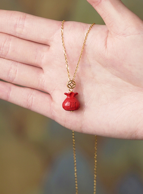 高含量朱砂帝王砂福袋新年项链