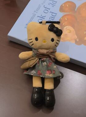原创手作辣妹长腿kitty包包挂件毛绒公仔玩偶钥匙扣装饰甜酷风