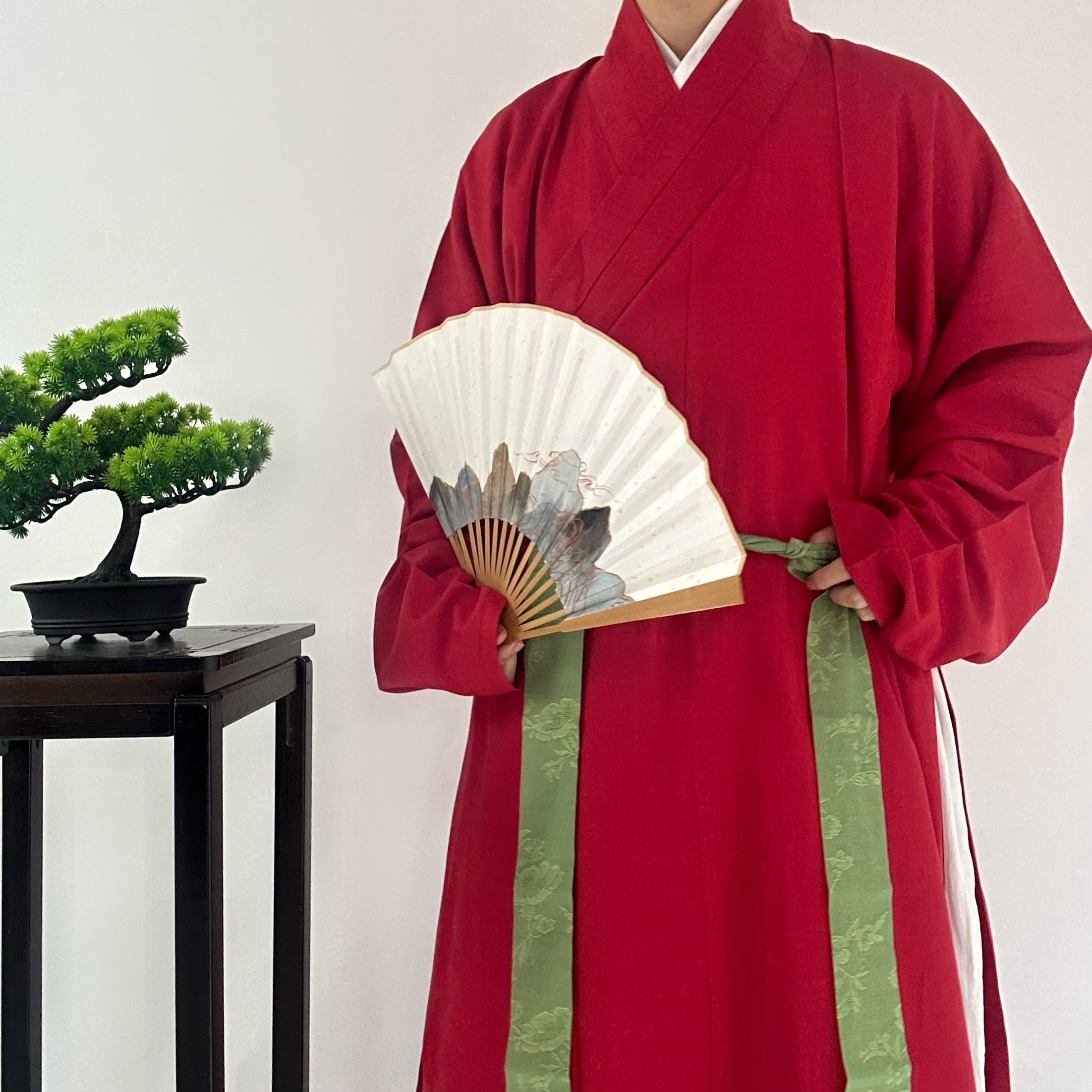 惜物国风 明制汉服交领传统服饰素色仿棉麻明初窄袖打褶长衫,淘宝优惠券,粉丝福利购,淘宝优惠卷