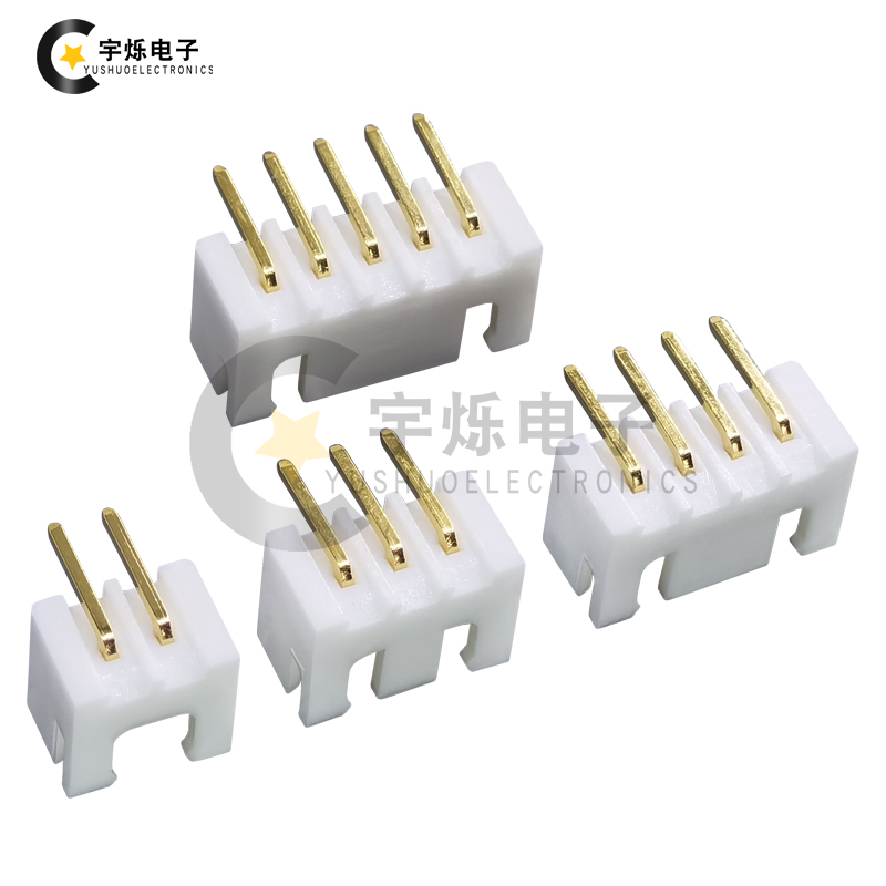 镀金XH2.54插座TJC3直针座子弯针座子镀金连接器接插件2P3P4P12P - 图2