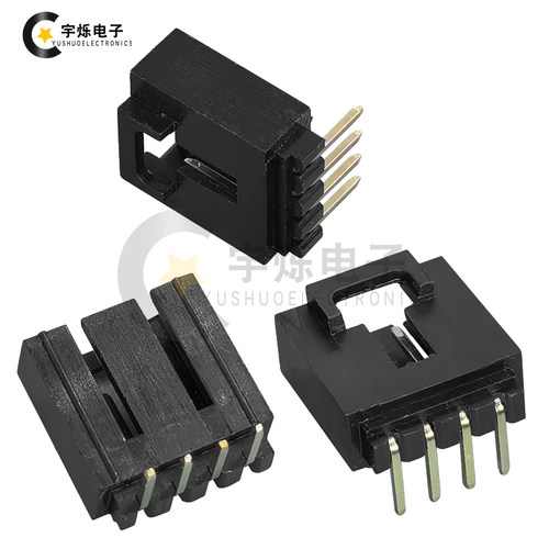 杜邦带锁扣2.54弯针插座飞机头CD-ROM弯插TJC8带扣接插件2AW-12P - 图0