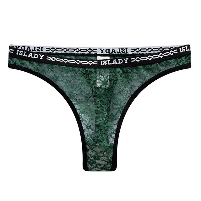Tback women's seamless t-string pants with letter edge lace