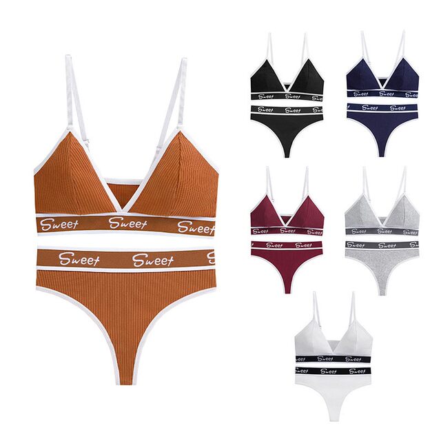 European and American sexy sports fitness yoga bra set
