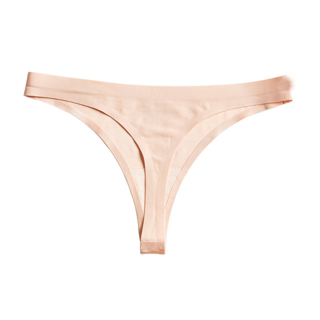 3-piece sexy ice silk silky one-piece thong for women's fitness seamless European and American butt lift large size tight T-pants for women
