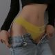 European and American ultra low waist seamless nylon sports thong
