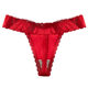 Low-waisted European and American sexy lace-trimmed thong for women's daily wear, pure cotton, comfortable, seamless, butt-lifting t-pants for women, large size