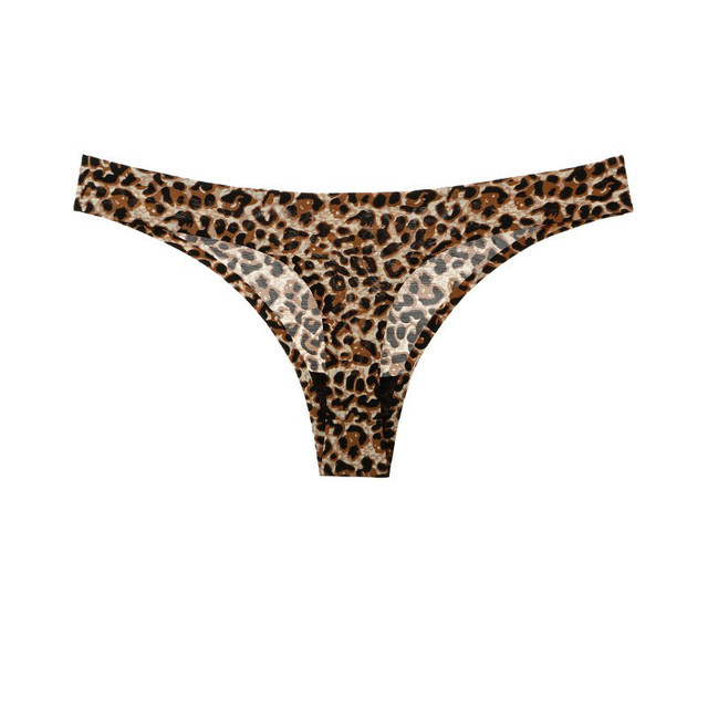 Summer thin ice silk traceless liquid thong for women