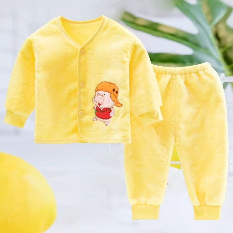 新生婴儿衣服秋冬季法兰绒保暖套装加绒内衣男女童宝宝珊瑚绒睡衣,淘宝优惠券,粉丝福利购,淘宝优惠卷