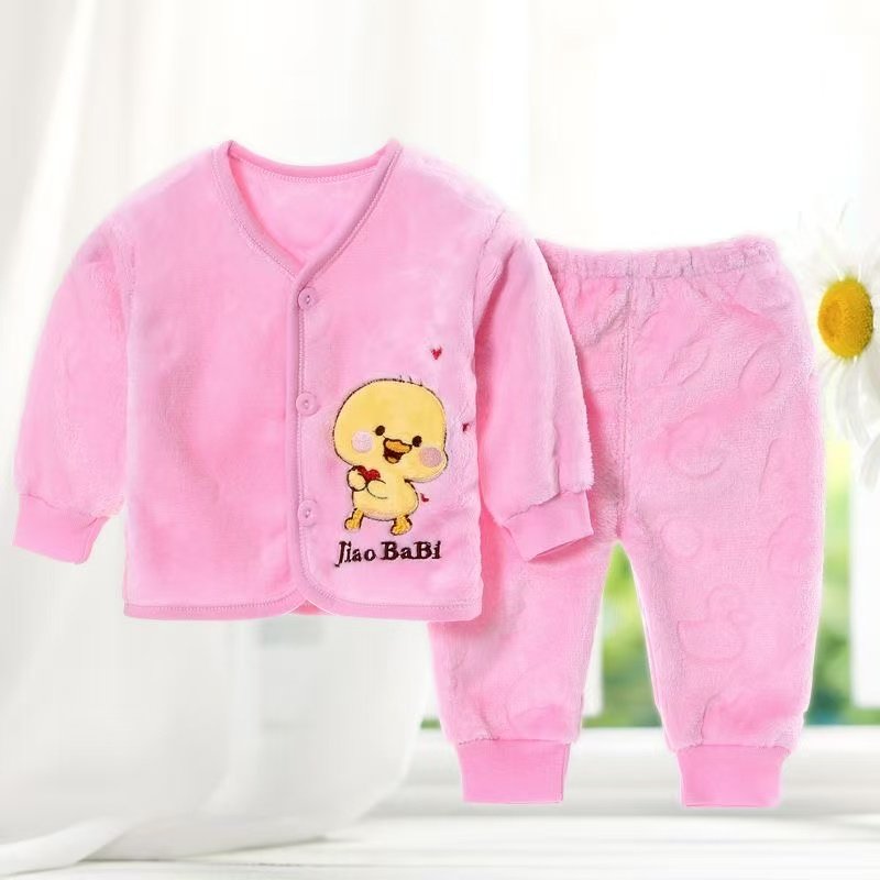 新生婴儿衣服秋冬季法兰绒保暖套装加绒内衣男女童宝宝珊瑚绒睡衣,淘宝优惠券,粉丝福利购,淘宝优惠卷
