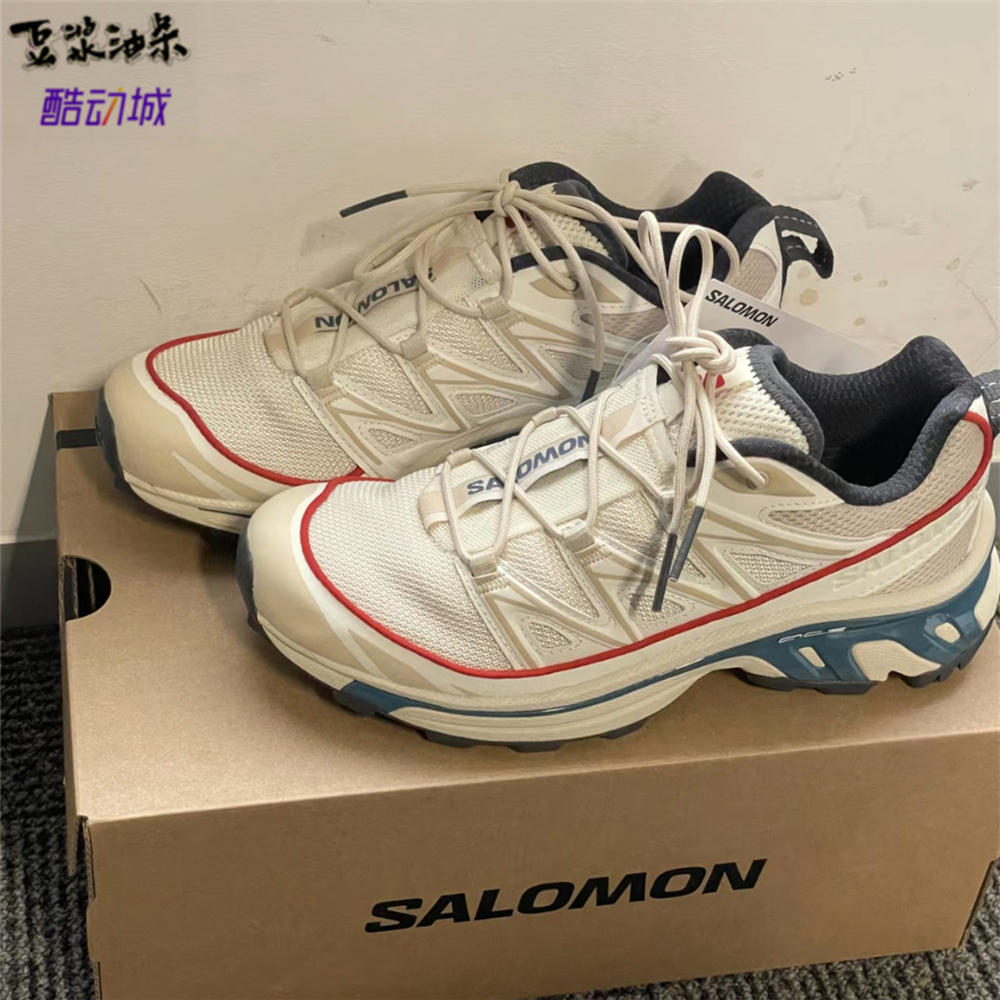 萨洛蒙 SALOMON XT-6 EXPANSE 白蓝粉复古男女户外机能跑鞋472885 - 图1