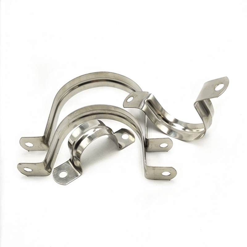 304不锈钢骑马管卡 水管夹 支架管扣喉箍U型欧姆马鞍S卡箍M5至M20 - 图2