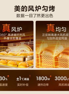 美的40L发酵补湿专业烤箱PB40