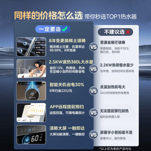 美的电热水器官方正品洗澡家用卫生间节能镁棒以旧换新补贴JE4